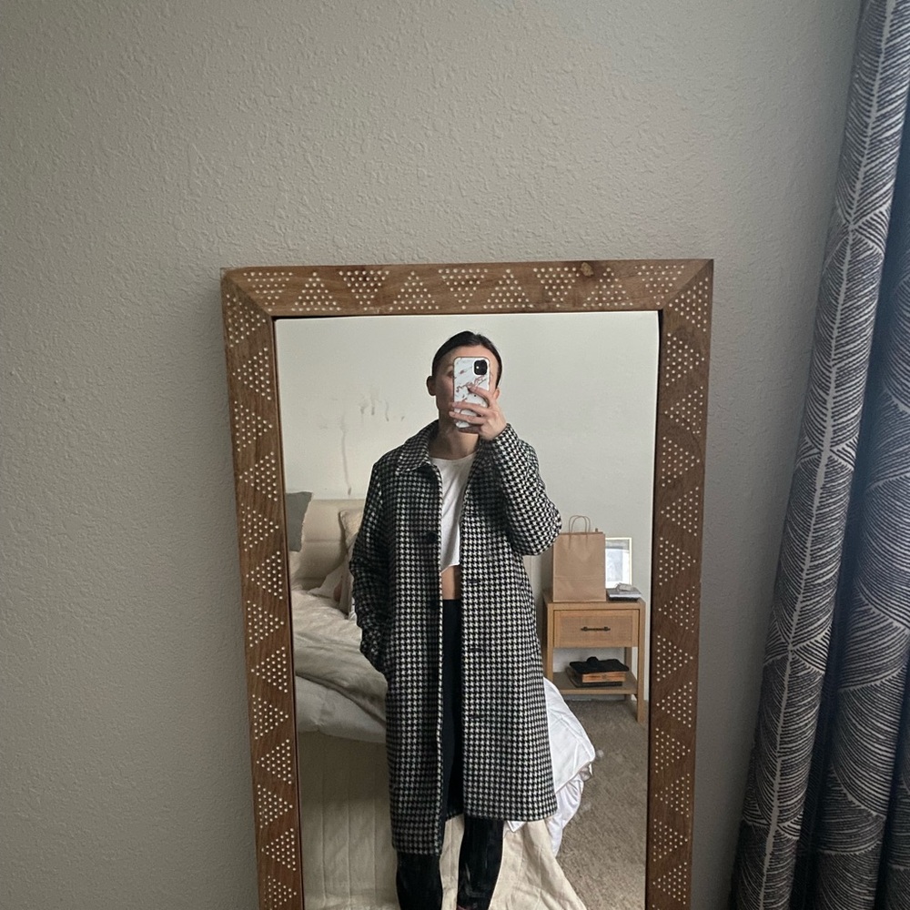 Abercrombie & Fitch | Wool Plaid Checkered Dad Coat